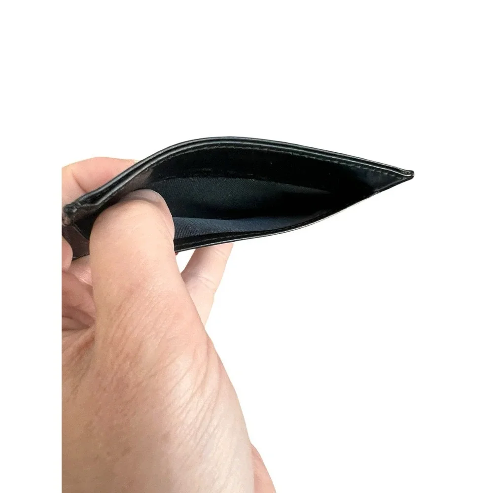 Neiman Marcus Slim Card Case Business Card Case, Wallet Black 4